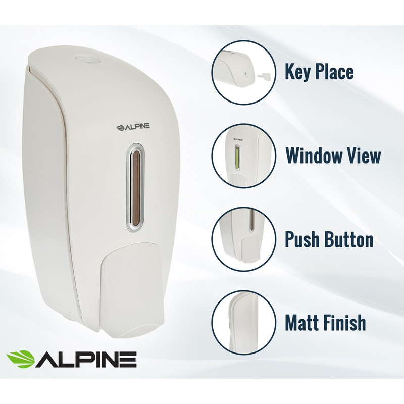Alpine Manual Soap Dispenser Wall Mount - Commercial Soap Dispenser
