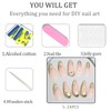 WAFOLOZE Nails Press on, Almond Press on Nails Medium Girls