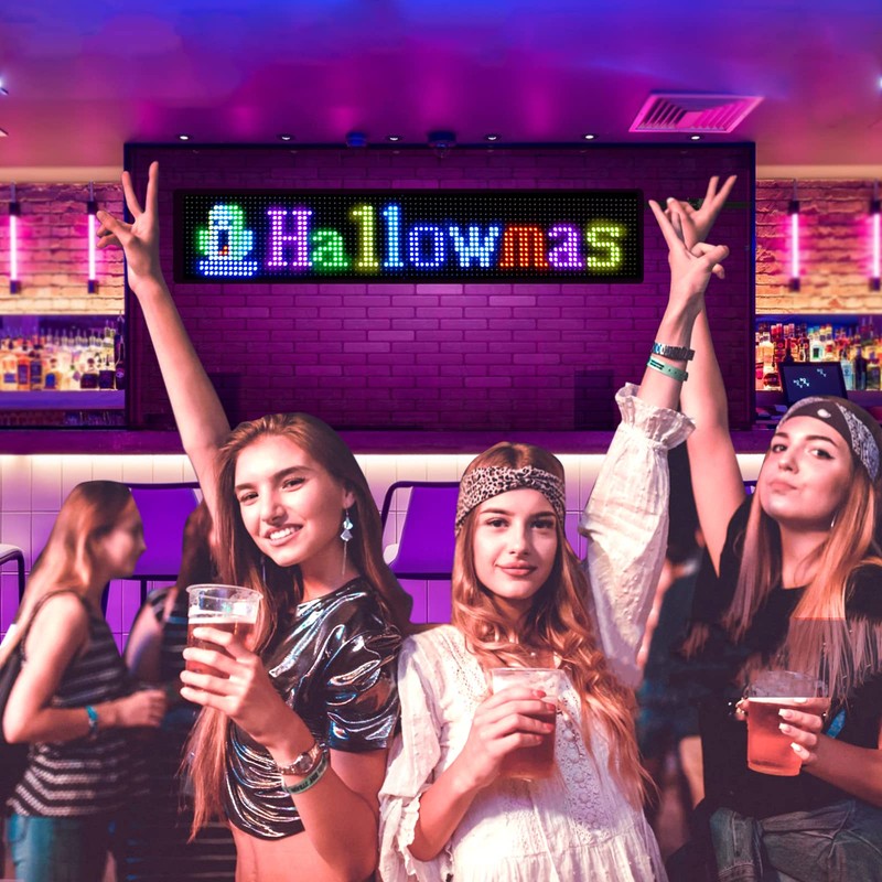 GOTUS LED Sign for Store,Scrolling LED Sign,Flexible LED Color Sign,Bluetooth