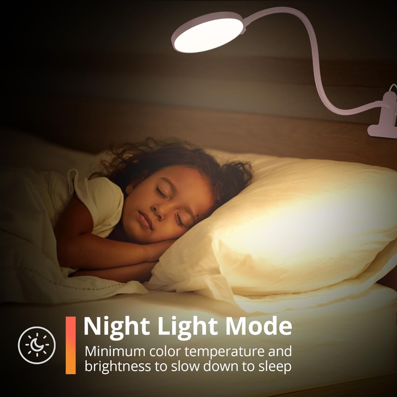 iFalarila Reading Light with Remote, LED Desk Lamp Clip on