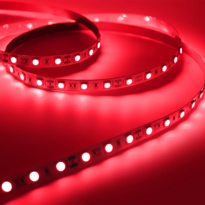 iNextStation 12V LED Strip Light Red, 16.4ft/5M SMD5050 LED Strip
