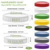 16 Pack 8 color Plastic Mason Jar Lids with Silicone