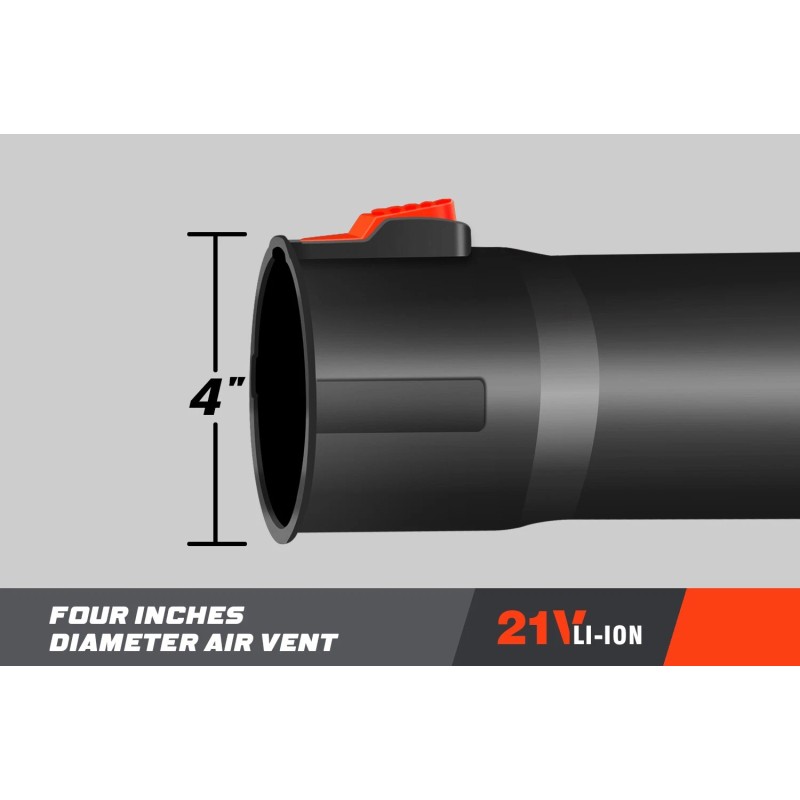 Blütezeit Cordless Leaf Blower Electric 4.0Ah Battery Power for Lawn
