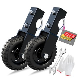 USCaster Gate Wheel 8inch Under Mount Farm Gate Caster to Prevent Dragging for Chain Link Fence Sliding Gate Casters(Black 2pack)