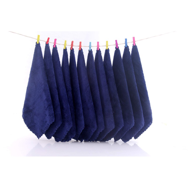 Spotted Play Baby Washcloths, 12 Piece (Navy Blue)