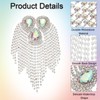 PATIKIL 7.1 Inch Rhinestone Patches, 2 Pcs Droplet Shape Applique
