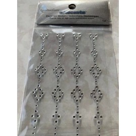 RECOLLECTIONS ADHESIVE ELECTRONIC STICKERS CRYSTAL STRIPS - RARE 4 PCS