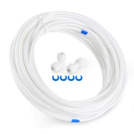 ilauke 15 m Fridge Hose 6.35 mm (1/4 Inch) Water Inlet Line Connection Set for Fridge Side by Side, Water Hose, Reverse Osmosis System, Aquarium