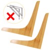 GDFYMI Wooden Shelf Brackets, Wood Support Triangle Shelf L Shape