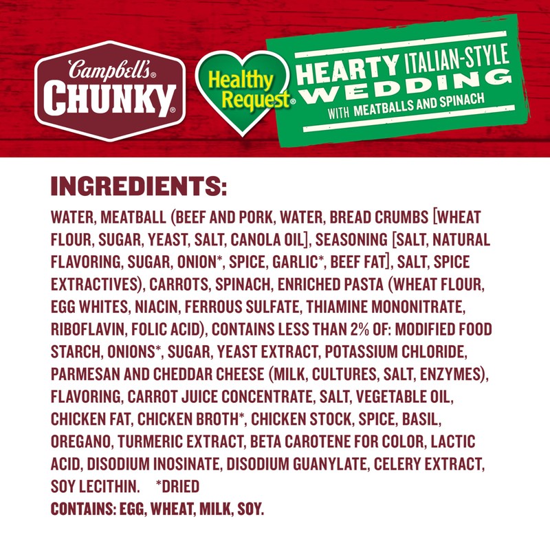 Campbell’s Chunky Healthy Request Soup, Hearty Italian Wedding Soup with