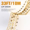 33FT 18K Gold Plated Chains Roll 2mm Stainless Steel Sparkle