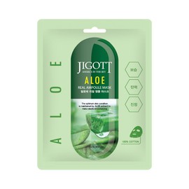 JIGOTT Mascarilla facial humectante con extracto de aloe real 27 ml.                                                                                  