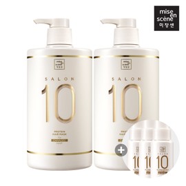 Mise-en-scène [Coupon Discount] Mise-en-scène Salon 10 Protein Treatment Essence Pack 990ml 2 packs (optional) + gift, 01 damage 990ml x 2 / 미쟝센 [쿠폰할인]미쟝센 살롱10 단백질 트리트먼트 에센스 팩 990ml 2입 (옵션)+증정, 01 손상 990ml x 2