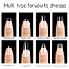 Pack of 240 Nail Tips, Fake Nails Transparent, Full Cover