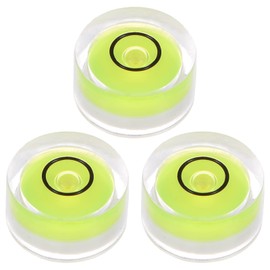 HARFINGTON 3pcs Round Bubble Level 12x6mm Mini Circular Bullseye Spirit Levels for Leveling Camera Tripod Telescope Workshop Turntable Pictures Frame, Lime
