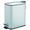 mDesign Slim Metal Rectangle 1.3 Gallon Trash Can with Step