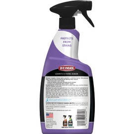 Weiman Granite & Stone Sealer Spray - Protects Kitchen Countertops, Sinks, Showers, Vanities & Floors From Stains - For Granite, Quartz, Marble, Tile, Limestone, Slate - Water Based, 24 oz