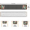 Spring Table Runner, Buffalo Plaid Truck Flowers Happy Easter Table