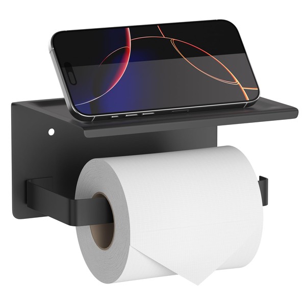 HITSLAM Toilet Roll Holder for Bathroom Black