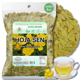 Hoja de Sen Té (Senna Leaf Tea) – 4 oz (113 g) – 100% Natural, Vegan, Gluten-Free – Dried Senna Leaves – Caffeine-Free Herbal Loose Leaf – by BexpertsUSA