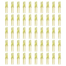 PATIKIL Archery Arrow Nocks 6.2mm 0.244", 50 Pack Insert Arrow Nock Replacement for Shooting, Transparent Yellow