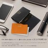 Orobianco Men's Business Card Holder, Cowhide Leather, Genuine Leather, Black