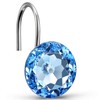 CHICTIE 12pcs Set Clear Big Round Crystal Shower Curtain Hooks
