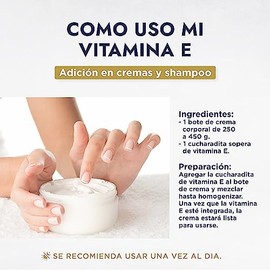 HEBBE - Vitamina E 50 ml | Mejora la textura cutánea | Mejora la apariencia de la piel dañada por el acné | Refuerza la protección solar | Incrementa 