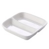 esowemsn 2PCS 3inch White Ceramic Serving Platter Rectangular 2 Compartment