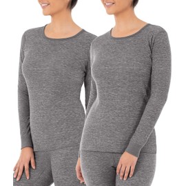 Fruit of the Loom Women's Micro Waffle Thermal Crew Top