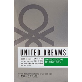 United Colors of Benetton United Dreams Eau de Toilette Spray for Men, Aim High, 3.4 Ounce