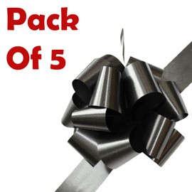 Pull Bows Black Decorative Ribbon Bows for Gift Wrapping Presents Box 50mm Butterfly Knot Flowers Bouquet Gift Basket Bow Birthday Wedding Valentine Crafts Bows 5 Pieces