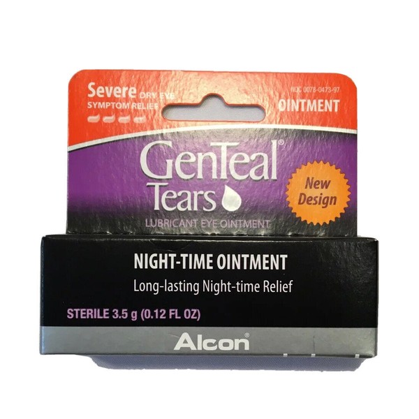 GenTeal Tears Severe Dry Eye Lubricant Eye Night-Time Ointment .12oz EXP 09/2021