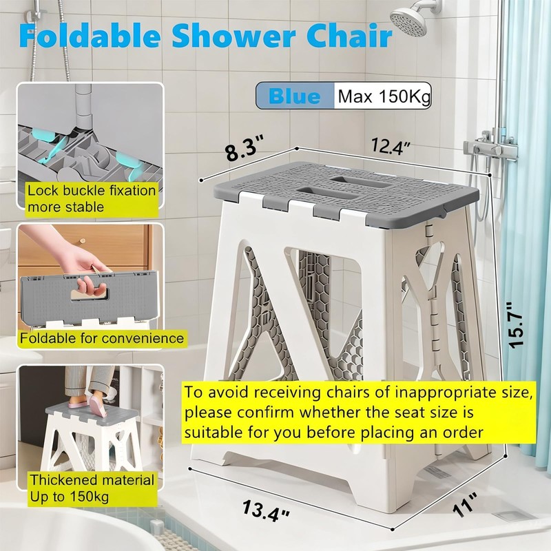 VAVAKG Foldables Shower Chair Seats for Inside Shower Stool Bench