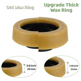 Toilet Flange with Wax Ring for Toilets Replacement Kit Includes Bolts PVC Toilet Flange Repair Kit for 3" or 4" Pipes, Fit Toilet Install & Repair