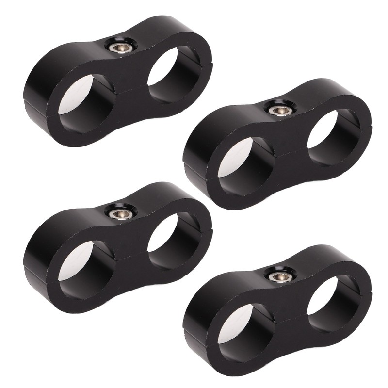 4 Pcs 8AN Hose Separator Clamp Fuel Line Mounting Clamp