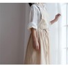 ACHSOO Cotton Solid Color Pinafore with Pockets Cross Back Straps