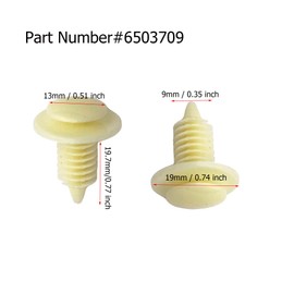 60 Pcs Door Trim Panel Retainer Clips, Nylon Automotive Fastener Clips Compatible with Chrysler Sebring Prowler Dodge Ram 1500 2500 3500 Grand Cherokee Replaces 6503709
