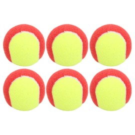 Kids Tennis Balls 6 Pack Low Compression Stage Tennis Ball Plush Natural Rubber Elastic Waterproof Balls for Youth Beginners Practice Training