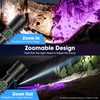UV Blacklight&High Lumens Flashlight Rechargeable, Powerful Blacklight Flashlights for Pet