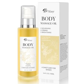 Aceite de masaje reafirmante para el cuerpo: aceite para después de la ducha para apretar e iluminar el cuidado de la piel con semillas de uva orgánica y aceite de rosa mosqueta, mezcla natural a base