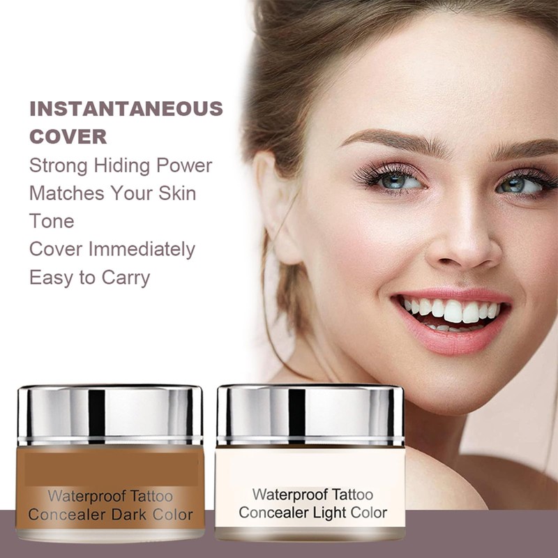 Tattoo Concealer, Tattoo Entferner, Scar Concealer, Professionelle Wasserdichte Make-up Concealer-Tattoo-Set