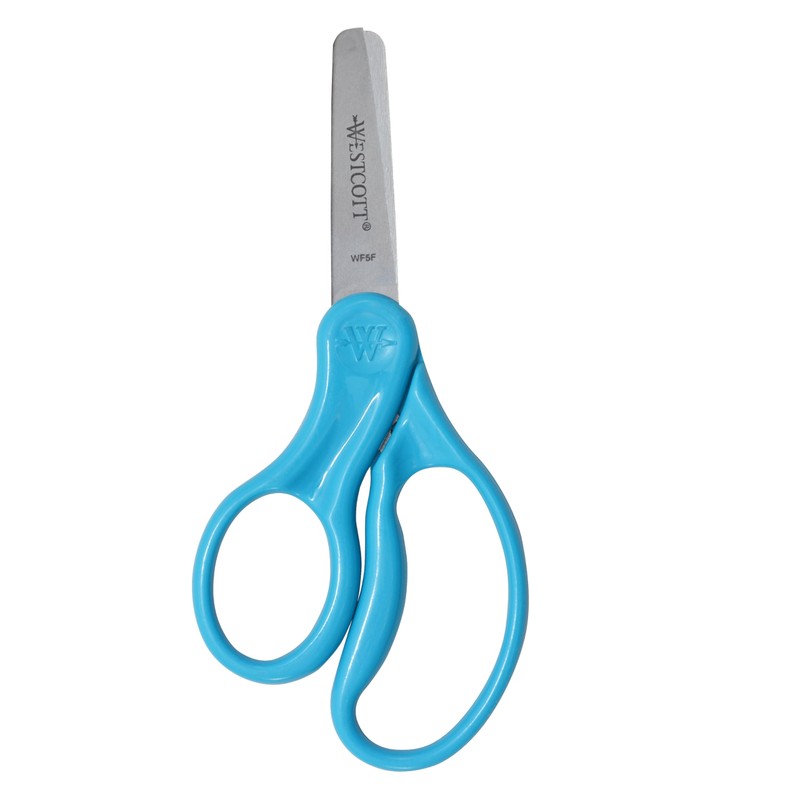 Westcott 13594 Left-Handed Scissors, Hard Handle Kids' Scissors, Back to