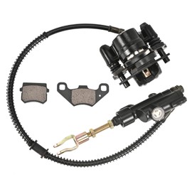 Trkimal Rear Disc Brake Master Cylinder Caliper With Replaced Disc Brake Pads for Chinese TaoTao 110cc Peace Motorsports Quad Coolster 3050HD ATV Kids Four Wheeler 50cc 70cc 90cc 110cc 125cc