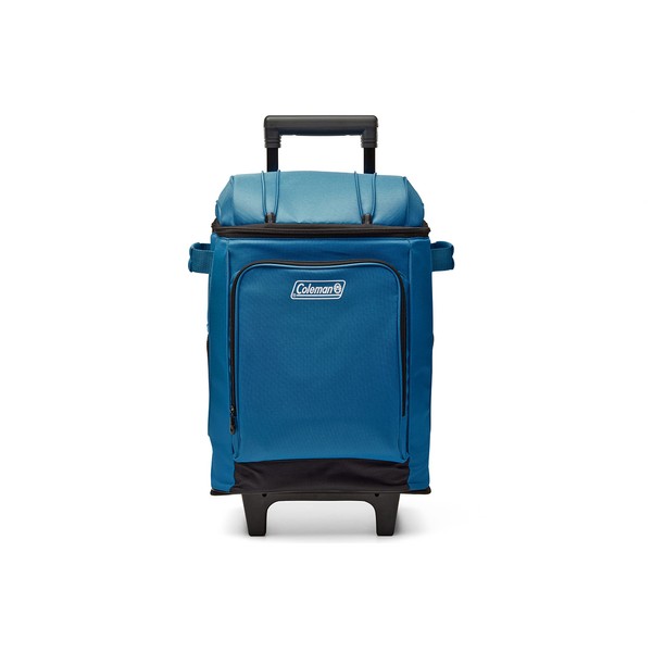 Coleman Chiller Series Insulated Portable Wheeled Soft Cooler, Leak-Proof 42 Can Capacity Cooler with Heavy Duty Wheels and Handle and Ice Retention
