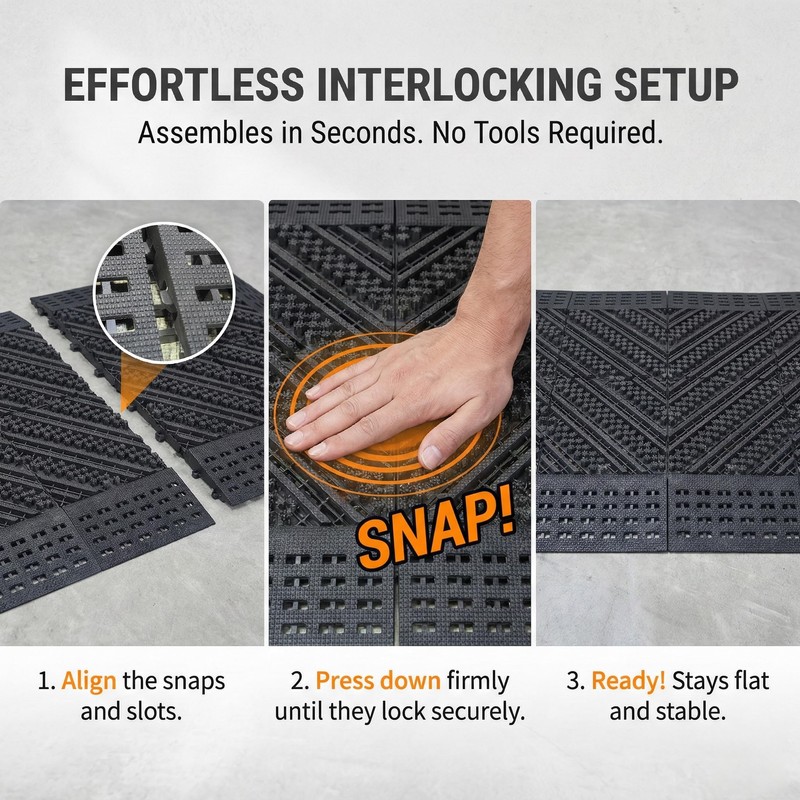 WODEJIA Heavy Duty Outdoor Boot Scraper Mat, 29.5" x 17.5"