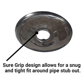 Miiflex 1/2" Chrome Plated Steel Escutcheon Flange Cover with Sure Grip for 1/2" Copper, PEX, and CPVC pipe wall covers [10 Pack]