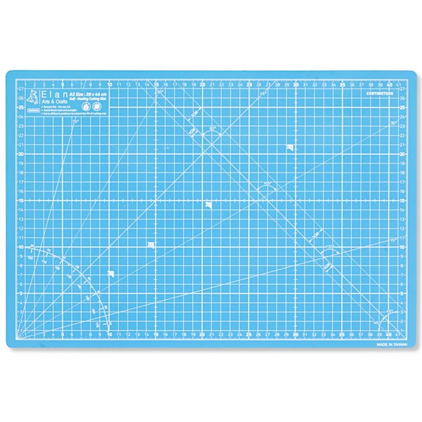 Elan Cutting Mat A3 Blue, 5-Ply Craft Mat, Self-Healing Cutting Board Craft, Art Mat, Self Healing Cutting Mat 44 x 30, Dressmaking Accessories for Sewing, Quilting, and Crafting