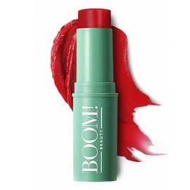 BOOM! by Cindy Joseph BOOM Beauty Boom Stick Parisian Red: rubor en crema en barra 3 en 1 para ojos, labios y mejillas, lápiz labial vegano de larga d