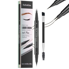 Eyebrow Pencil - ShiningUU 2Pcs 2-in-1 Dual-Ended Long Lasting Waterproof Eye Brow Pencil | Long-Lasting & Smudge proof Brown Black Eyebrow Pencil​ for Natural Defined Brows